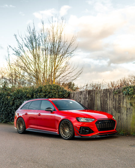 AUDI RS4 B9.5 CARBON FIBRE FRONT CANARDS- CT DESIGN-Accessories-CT CARBON-CT Carbon - High-quality carbon fiber and gloss black aerodynamic parts for premium sports and luxury vehicles.