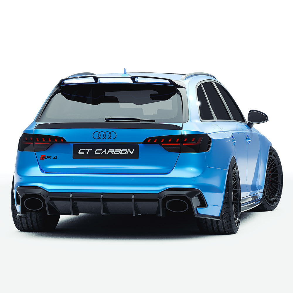 AUDI RS4 B9.5 CARBON FIBRE KIT - CT DESIGN-Kit-CT CARBON-CT Carbon - High-quality carbon fiber and gloss black aerodynamic parts for premium sports and luxury vehicles.