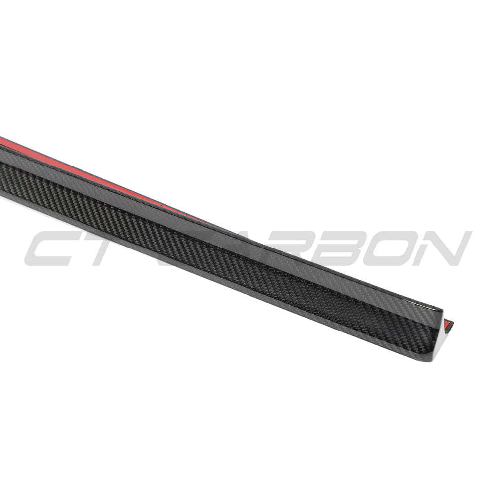 AUDI RS4 B9.5 CARBON FIBRE SIDE SKIRTS - CT DESIGN-Side Skirts-CT CARBON-CT Carbon - High-quality carbon fiber and gloss black aerodynamic parts for premium sports and luxury vehicles.