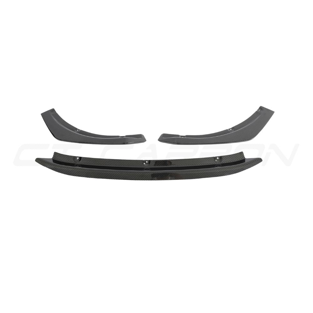 AUDI RS4 B9.5 CARBON FIBRE SPLITTER - CT DESIGN-Splitter-CT CARBON-CT Carbon - High-quality carbon fiber and gloss black aerodynamic parts for premium sports and luxury vehicles.