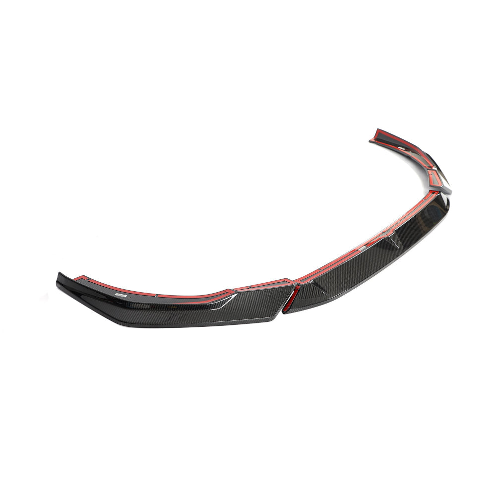 AUDI RS4 B9.5 CARBON FIBRE SPLITTER - CT DESIGN-Splitter-CT CARBON-CT Carbon - High-quality carbon fiber and gloss black aerodynamic parts for premium sports and luxury vehicles.
