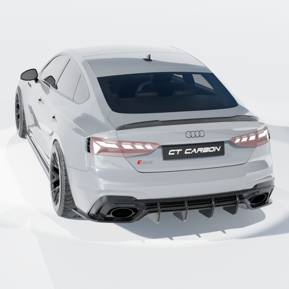 AUDI RS5 B9.5 SPORTBACK 2020-2024 CARBON FIBRE SIDE SKIRTS - CT DESIGN-Side Skirts-CT CARBON-CT Carbon - High-quality carbon fiber and gloss black aerodynamic parts for premium sports and luxury vehicles.