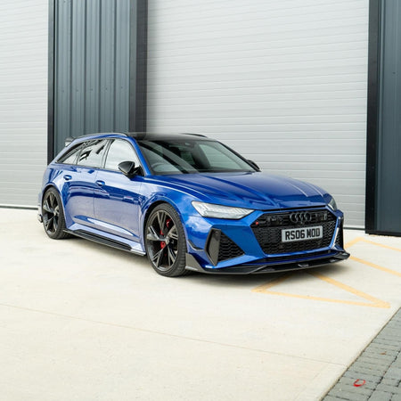 AUDI RS6/RS7 C8 AVANT CARBON FIBRE FRONT BUMPER VENT TRIM-Accessories-CT CARBON-CT Carbon - High-quality carbon fiber and gloss black aerodynamic parts for premium sports and luxury vehicles.