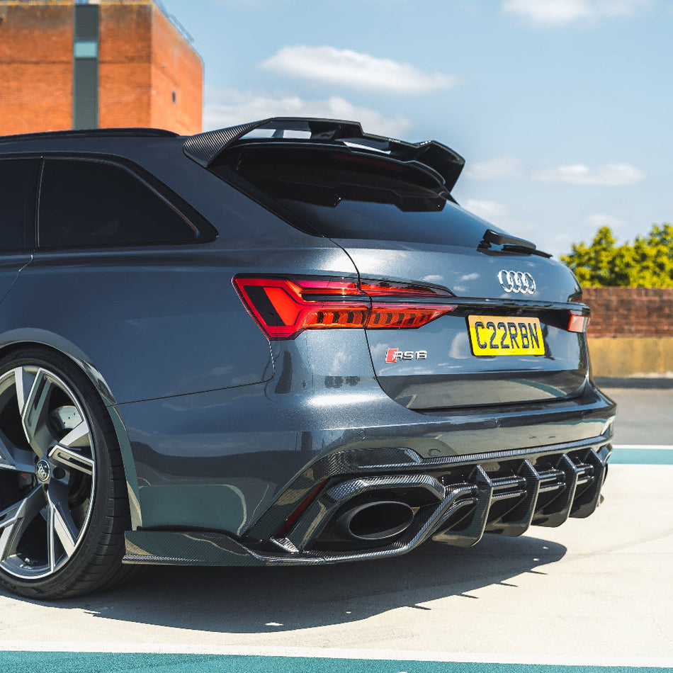 CT CARBON Full Kit AUDI RS6 C8 AVANT CARBON FIBRE DIFFUSER - CT DESIGN