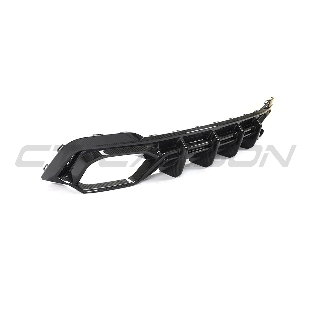 AUDI RS6/RS7 C8 CARBON FIBRE DIFFUSER - CT DESIGN-Diffuser-CT CARBON-CT Carbon - High-quality carbon fiber and gloss black aerodynamic parts for premium sports and luxury vehicles.