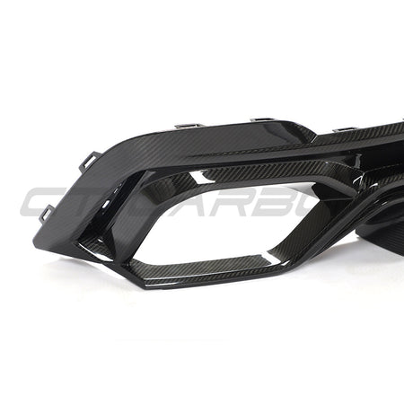 AUDI RS6/RS7 C8 CARBON FIBRE DIFFUSER - CT DESIGN-Diffuser-CT CARBON-CT Carbon - High-quality carbon fiber and gloss black aerodynamic parts for premium sports and luxury vehicles.