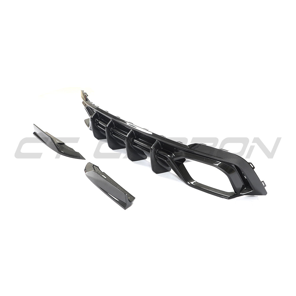 AUDI RS6/RS7 C8 CARBON FIBRE DIFFUSER - CT DESIGN-Diffuser-CT CARBON-CT Carbon - High-quality carbon fiber and gloss black aerodynamic parts for premium sports and luxury vehicles.