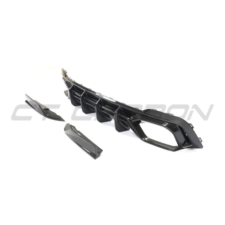 AUDI RS6/RS7 C8 CARBON FIBRE DIFFUSER - CT DESIGN-Diffuser-CT CARBON-CT Carbon - High-quality carbon fiber and gloss black aerodynamic parts for premium sports and luxury vehicles.