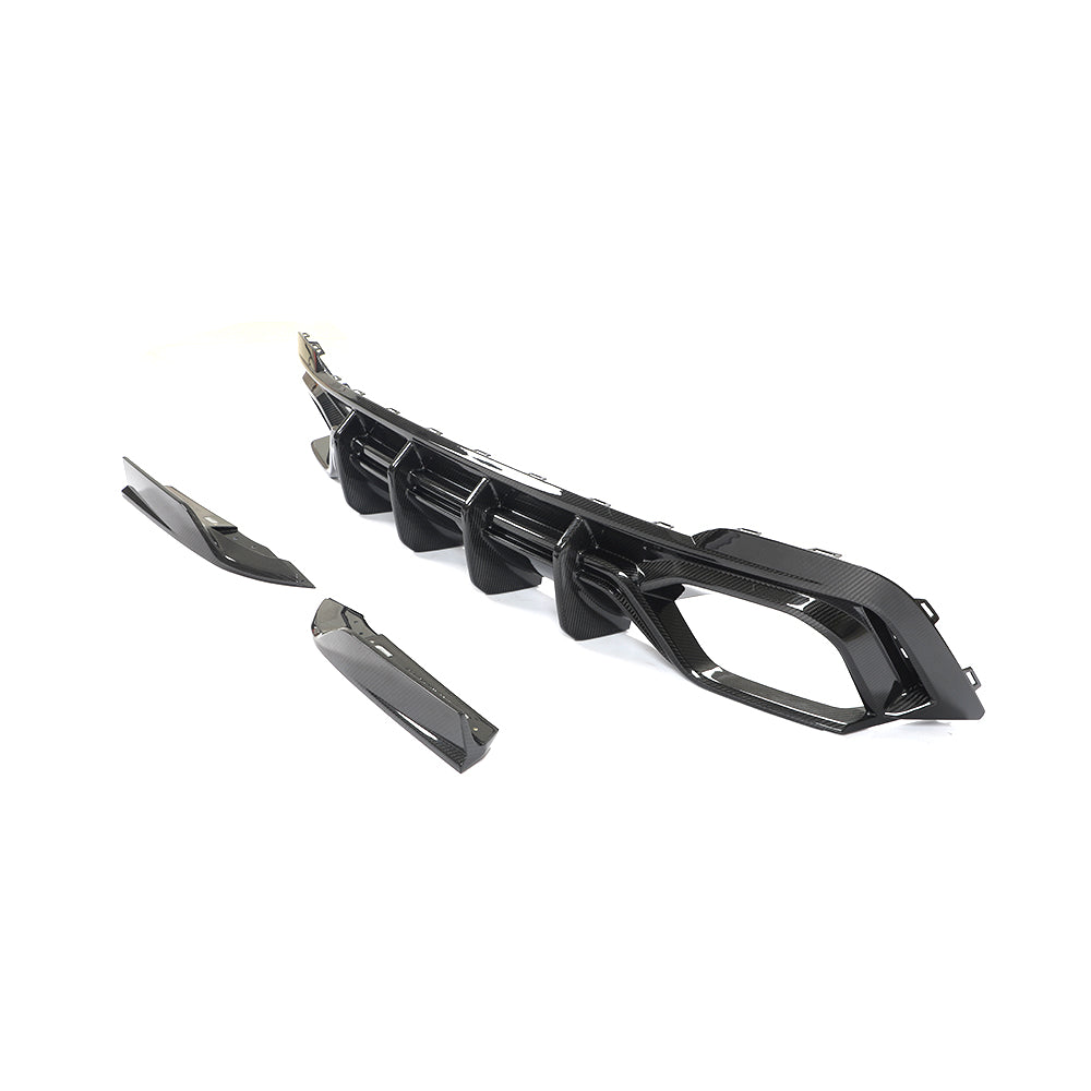 AUDI RS6/RS7 C8 CARBON FIBRE DIFFUSER - CT DESIGN-Diffuser-CT CARBON-CT Carbon - High-quality carbon fiber and gloss black aerodynamic parts for premium sports and luxury vehicles.