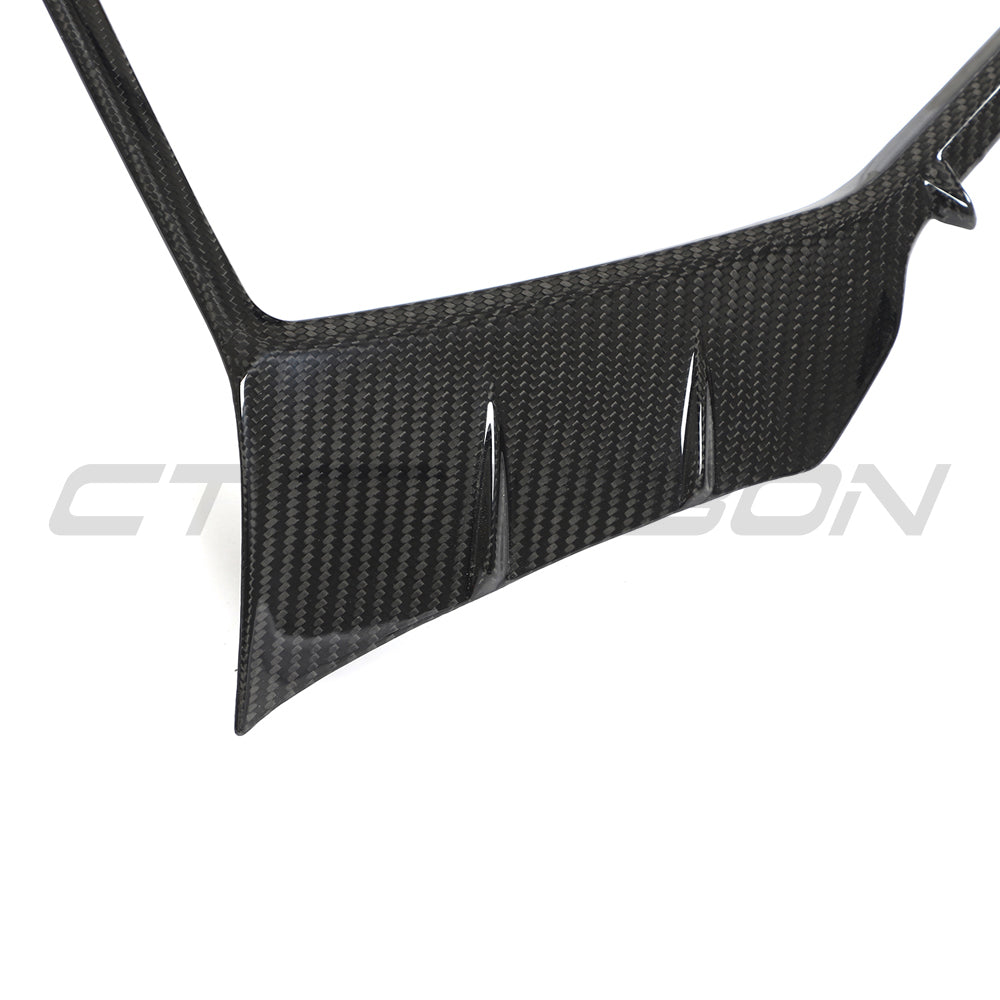AUDI RS6 & RS7 C8 AVANT CARBON FIBRE GRILLE SURROUND-Accessories-CT CARBON-CT Carbon - High-quality carbon fiber and gloss black aerodynamic parts for premium sports and luxury vehicles.
