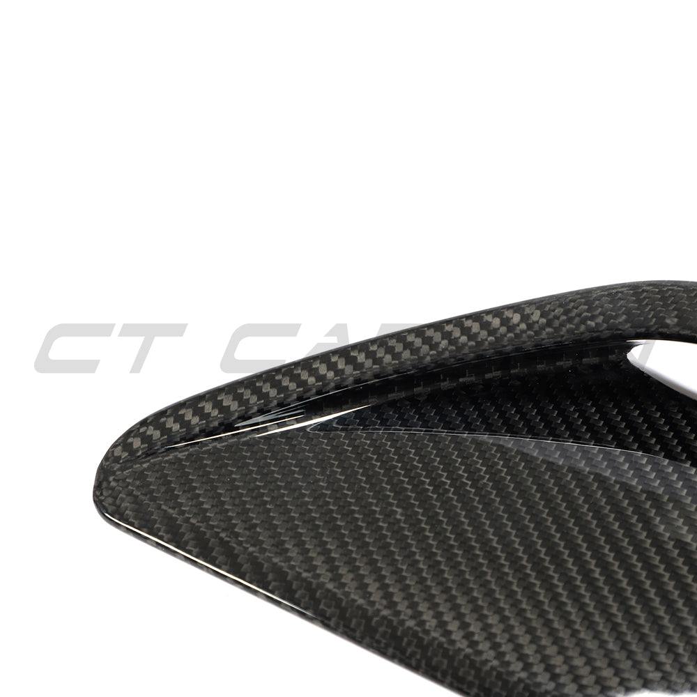 AUDI RS6/RS7 C8 AVANT CARBON FIBRE FRONT BUMPER VENT TRIM-Accessories-CT CARBON-CT Carbon - High-quality carbon fiber and gloss black aerodynamic parts for premium sports and luxury vehicles.