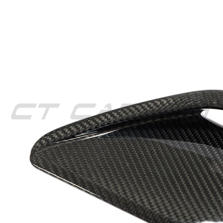 AUDI RS6/RS7 C8 AVANT CARBON FIBRE FRONT BUMPER VENT TRIM-Accessories-CT CARBON-CT Carbon - High-quality carbon fiber and gloss black aerodynamic parts for premium sports and luxury vehicles.