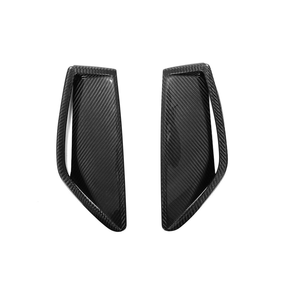 AUDI RS6/RS7 C8 AVANT CARBON FIBRE FRONT BUMPER VENT TRIM-Accessories-CT CARBON-CT Carbon - High-quality carbon fiber and gloss black aerodynamic parts for premium sports and luxury vehicles.