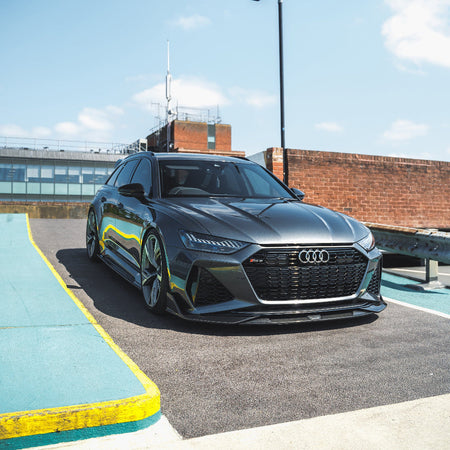 CT CARBON Full Kit AUDI RS6 C8 AVANT CARBON FIBRE SPLITTER - CT DESIGN