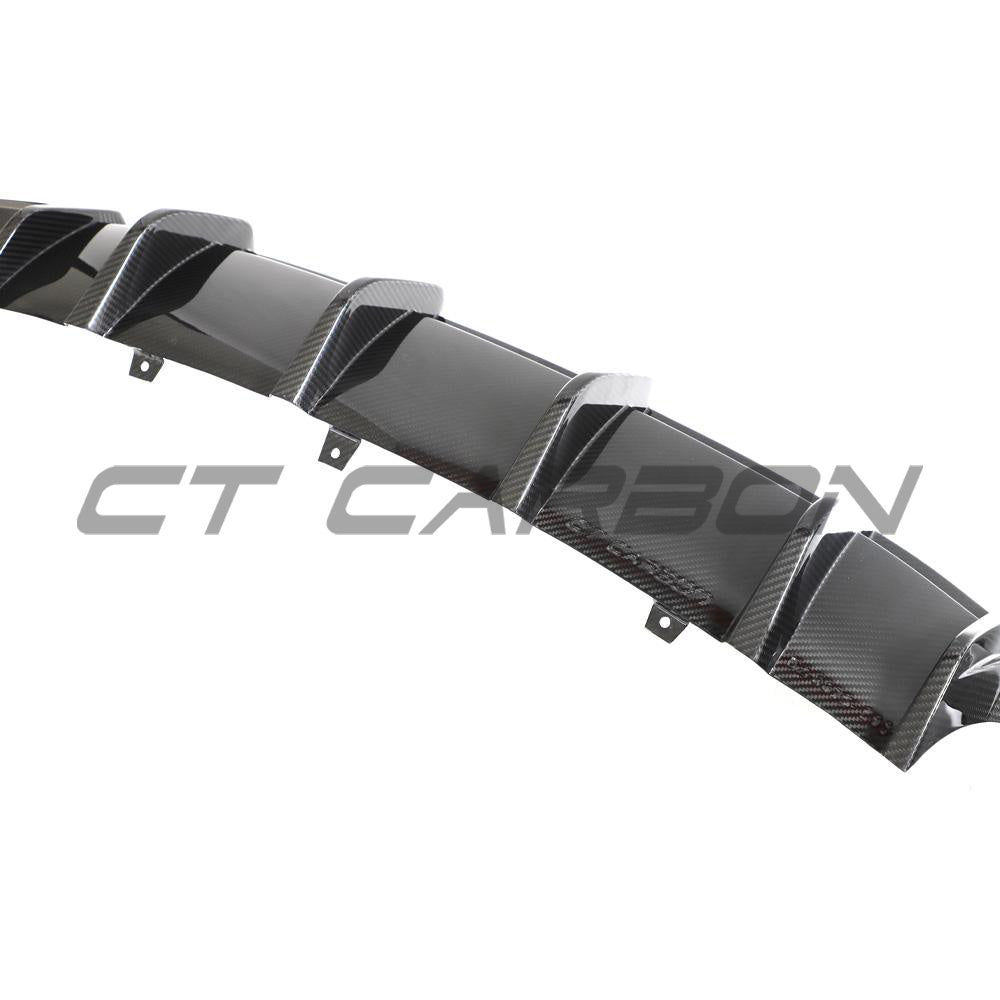 AUDI RS6/RS7 C8 CARBON FIBRE DIFFUSER - CT DESIGN-Diffuser-CT CARBON-CT Carbon - High-quality carbon fiber and gloss black aerodynamic parts for premium sports and luxury vehicles.