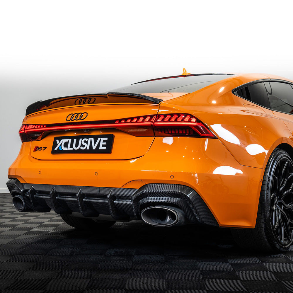 AUDI RS7 C8 CARBON FIBRE SPOILER - CT DESIGN-Spoiler-CT CARBON-CT Carbon - High-quality carbon fiber and gloss black aerodynamic parts for premium sports and luxury vehicles.