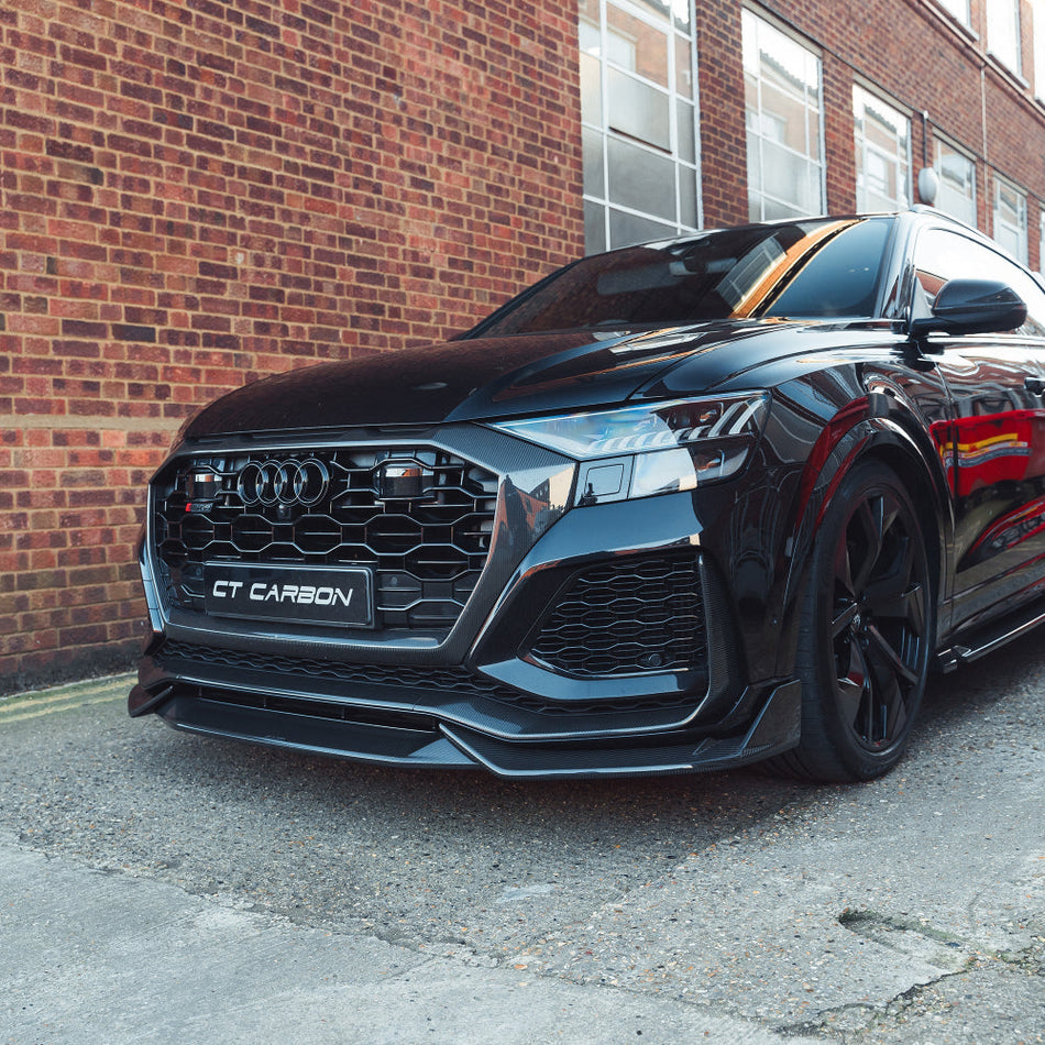 AUDI RSQ8 2020-2025 CARBON FIBRE FRONT SPLITTER - CT DESIGN