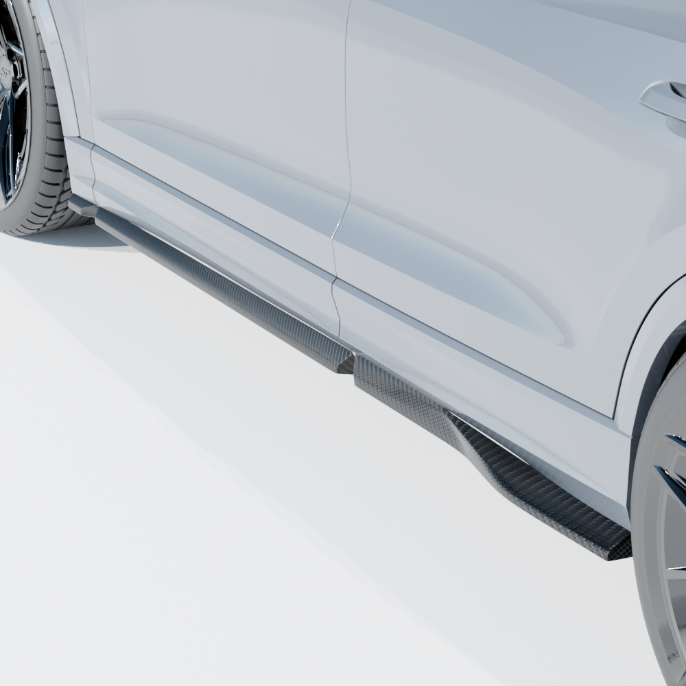 audi rsq8 carbon fibre side skirt