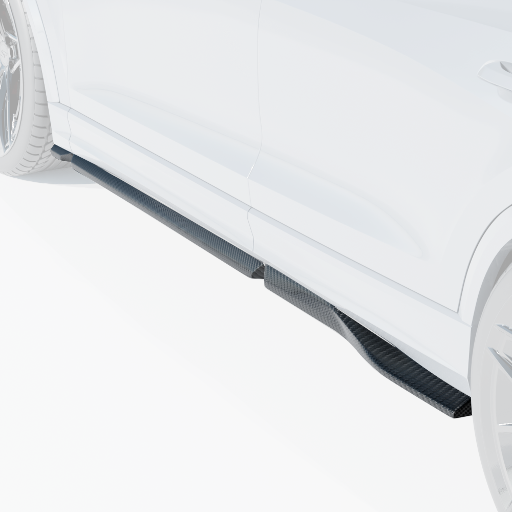 audi rsq8 carbon fibre side skirts