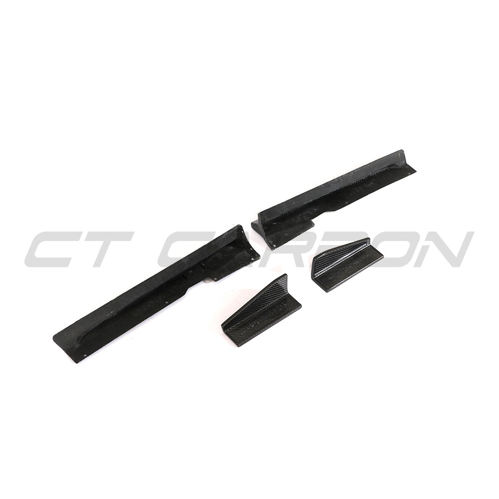 AUDI TTRS QUATTRO MK3 CARBON FIBRE SIDE SKIRTS-Side Skirts-CT CARBON-CT Carbon - High-quality carbon fiber and gloss black aerodynamic parts for premium sports and luxury vehicles.