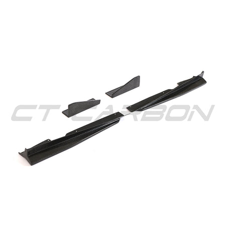 AUDI TTRS QUATTRO MK3 CARBON FIBRE SIDE SKIRTS-Side Skirts-CT CARBON-CT Carbon - High-quality carbon fiber and gloss black aerodynamic parts for premium sports and luxury vehicles.