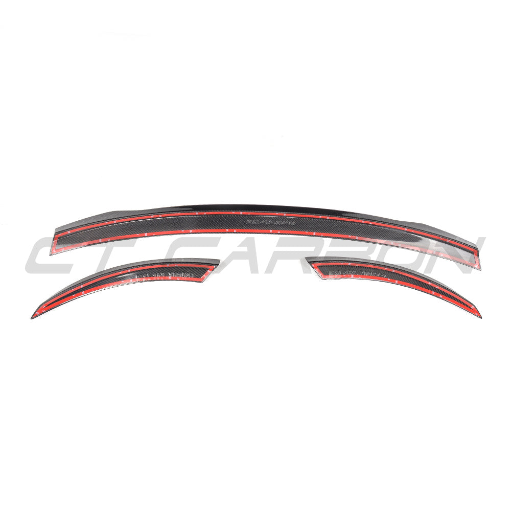 AUDI TT/TTS MK3 CARBON FIBRE SPOILER V2-Spoiler-CT CARBON-CT Carbon - High-quality carbon fiber and gloss black aerodynamic parts for premium sports and luxury vehicles.