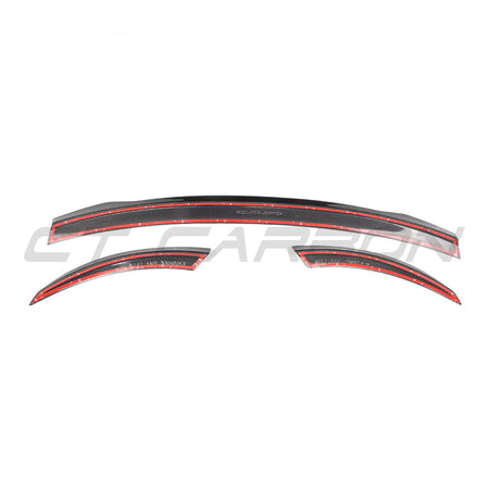 AUDI TT/TTS MK3 CARBON FIBRE SPOILER V2-Spoiler-CT CARBON-CT Carbon - High-quality carbon fiber and gloss black aerodynamic parts for premium sports and luxury vehicles.