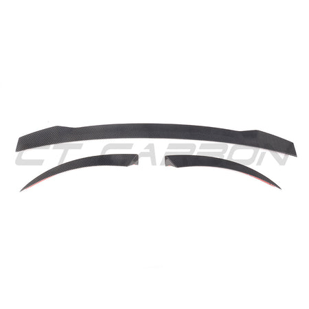 AUDI TT/TTS MK3 CARBON FIBRE SPOILER V2-Spoiler-CT CARBON-CT Carbon - High-quality carbon fiber and gloss black aerodynamic parts for premium sports and luxury vehicles.