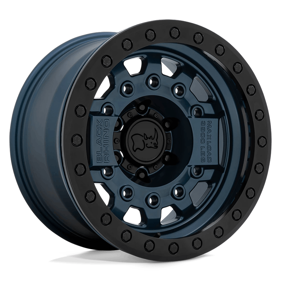 Black Rhino Hard Alloys AVENGER BEADLOCK 17x8.5 ET0 6x139.7 Navy Blue w/ Black Hardware