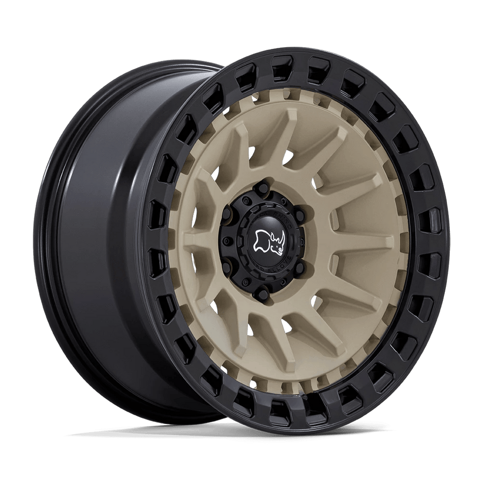 Black Rhino Hard Alloys BARRAGE 18x9 ET0 6x139.7 Desert Sand w/ Matte Black Lip