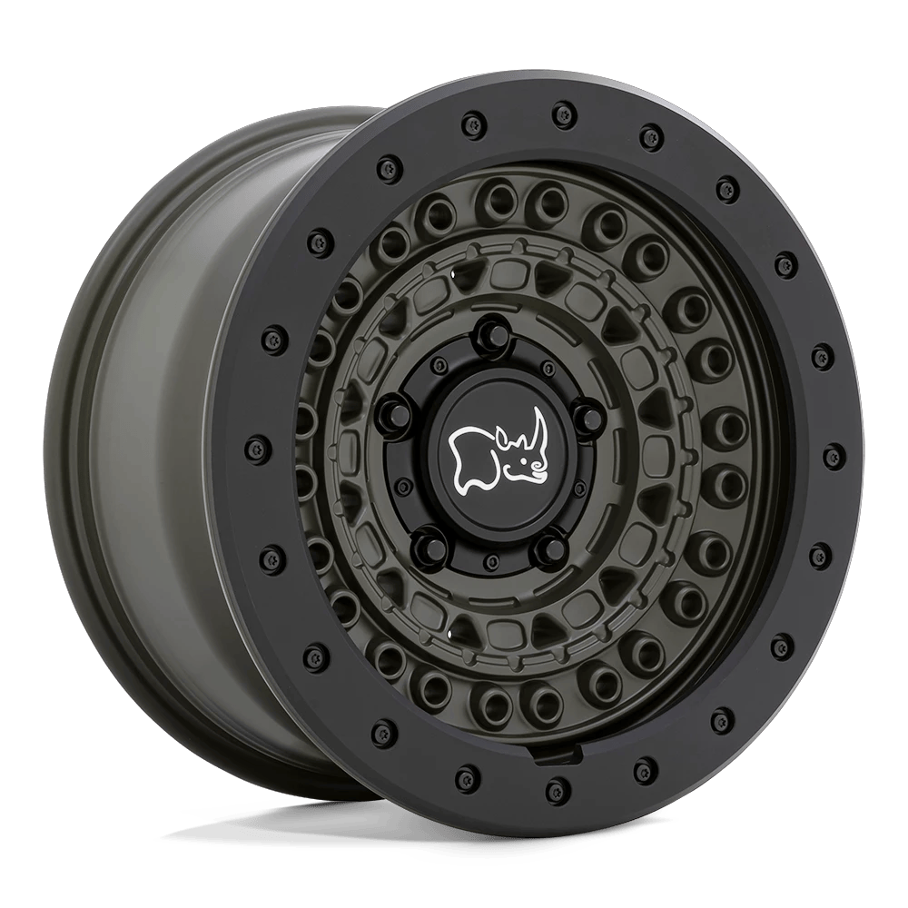 Black Rhino Hard Alloys BARRICADE 17x8.5 ET-34 5x127 Olive Drab Green w/ Black Ring