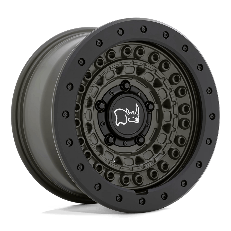 Black Rhino Hard Alloys BARRICADE 17x8.5 ET0 6x139.7 Olive Drab Green w/ Black Ring
