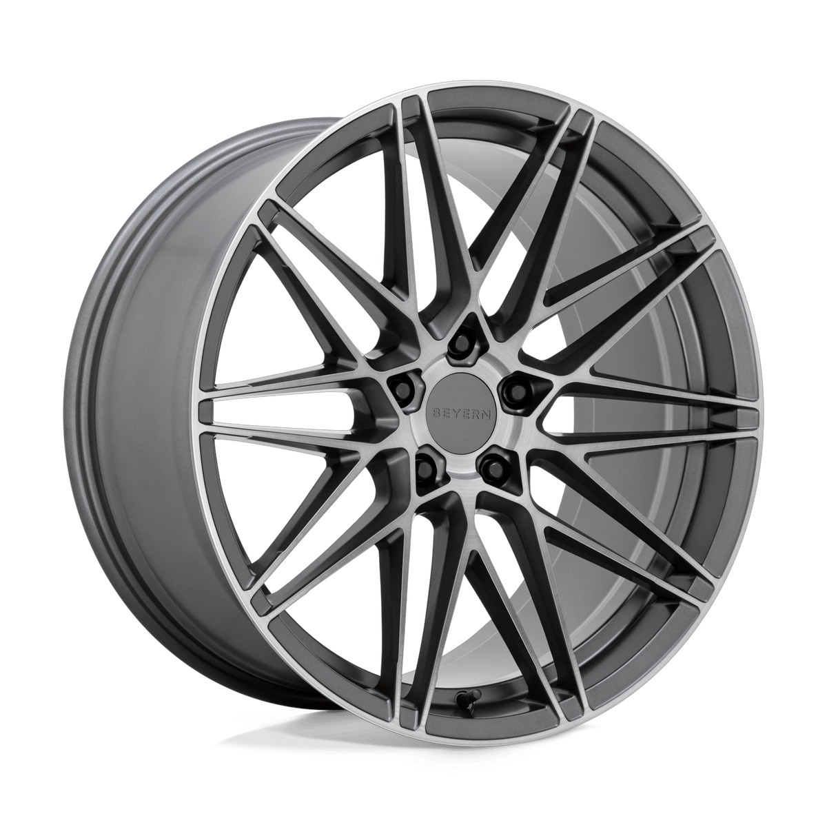 Beyern DAMON 20x10 ET35 5x120 Matte Gunmetal w/ Brushed Face