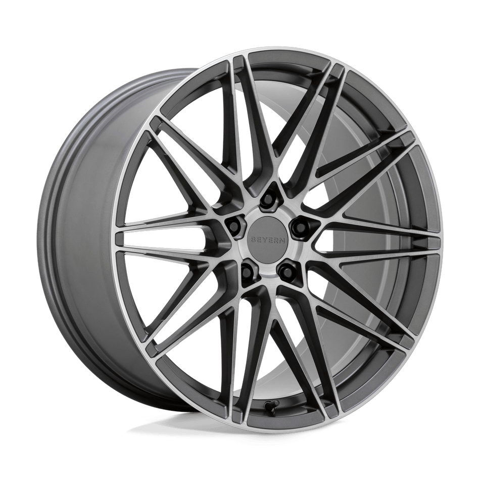 Beyern DAMON 20x10 ET35 5x120 Matte Gunmetal w/ Brushed Face