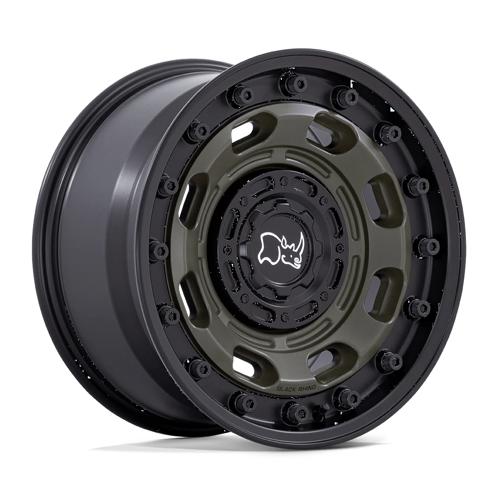 Black Rhino Hard Alloys ATLAS 17x8.5 ET-10 6x135/5.5 Olive Drab Green w/ Black Lip