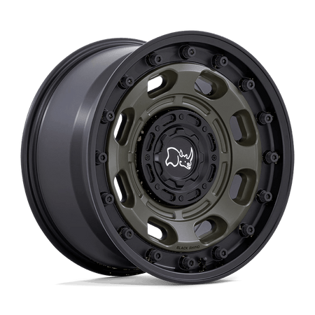 Black Rhino Hard Alloys ATLAS 17x8 ET38 5x114.3/5.0 Olive Drab Green w/ Black Lip