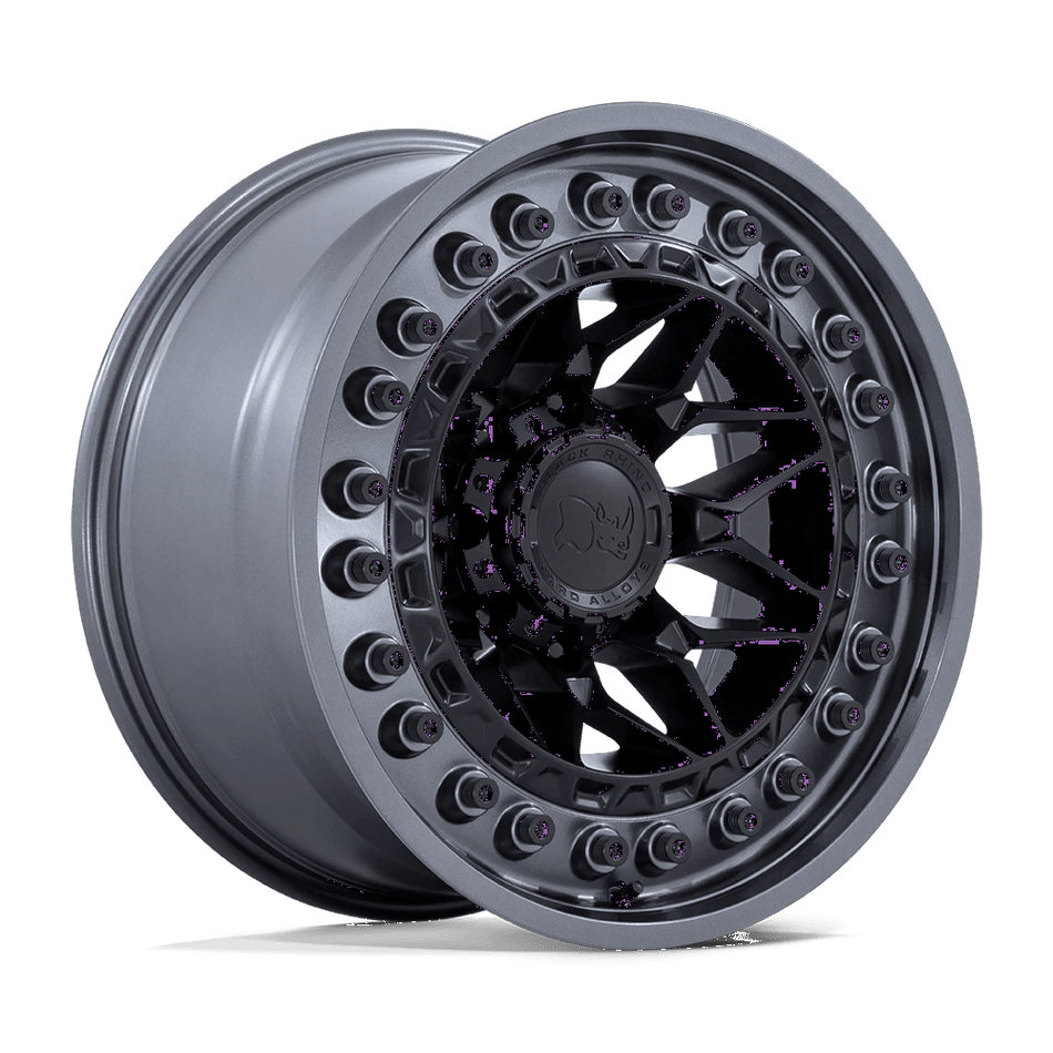 Black Rhino Hard Alloys ALPHA 18x9 ET0 8x180 Matte Black w/ Gunmetal Lip