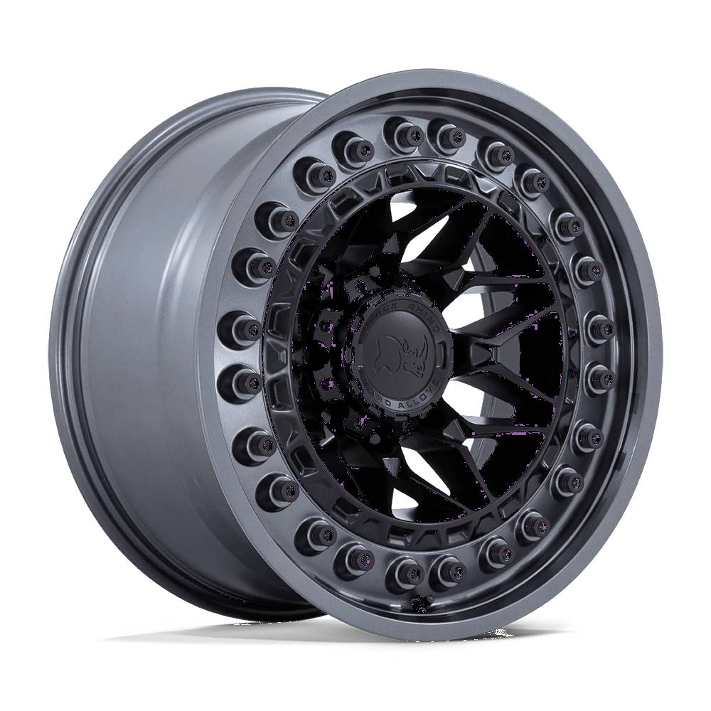 Black Rhino Hard Alloys ALPHA 18x9 ET0 8x170 Matte Black w/ Gunmetal Lip