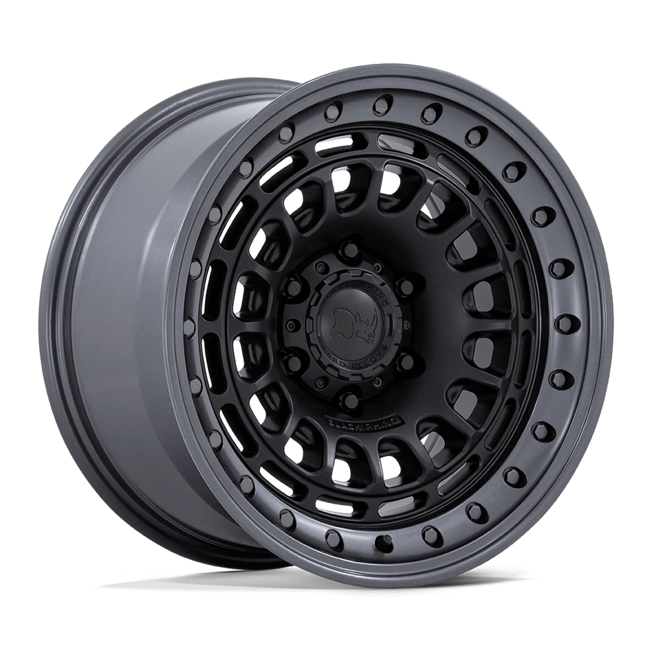 Black Rhino Hard Alloys BR014 SAHARA 17x9 ET-12 6x135 Matte Black w/ Gunmetal Lip