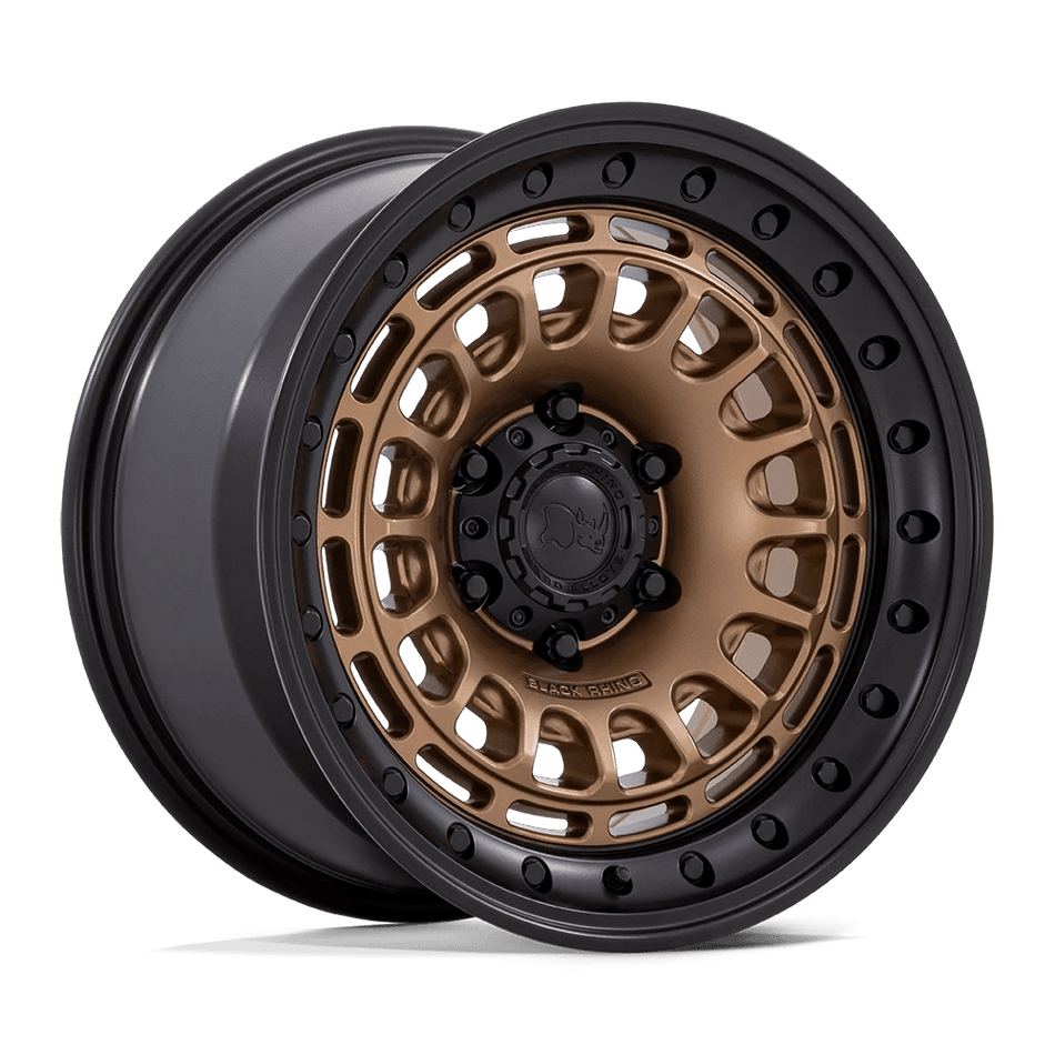 Black Rhino Hard Alloys BR014 SAHARA 17x9 ET-12 5x127 Matte Bronze w/ Gloss Black Lip