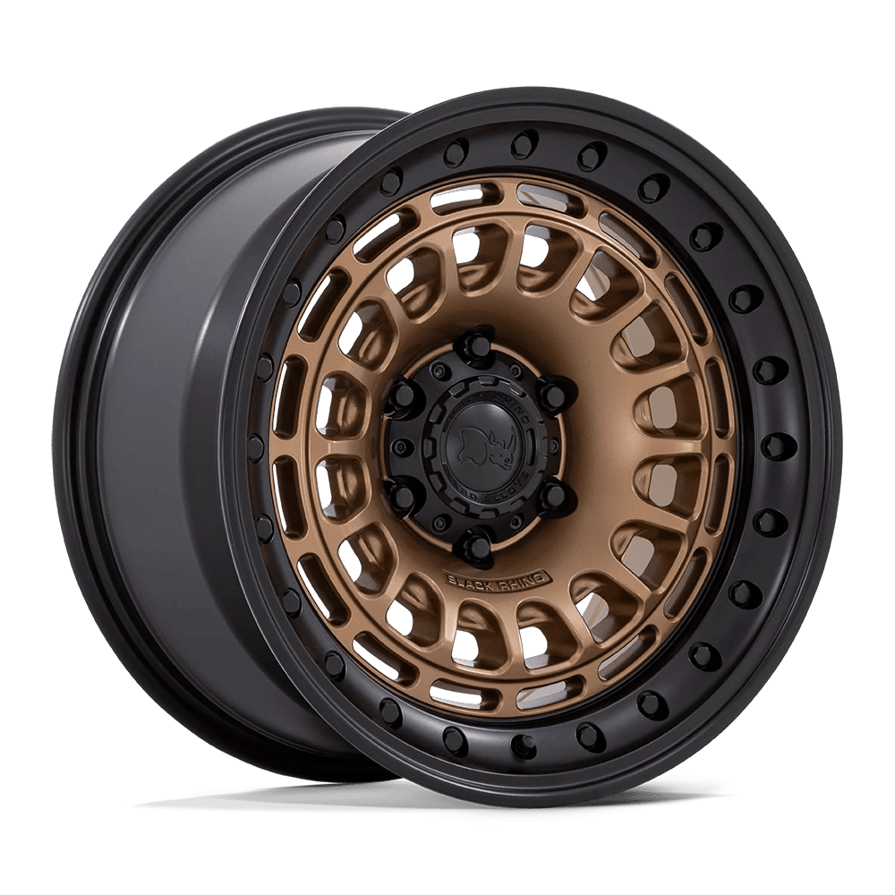 Black Rhino Hard Alloys BR014 SAHARA 17x9 ET-12 6x139.7 Matte Bronze w/ Gloss Black Lip