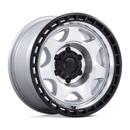 Black Rhino Hard Alloys BR018 VOYAGER 17x8.5 ET-10 6x135 Silver Machined w/ M-black Lip