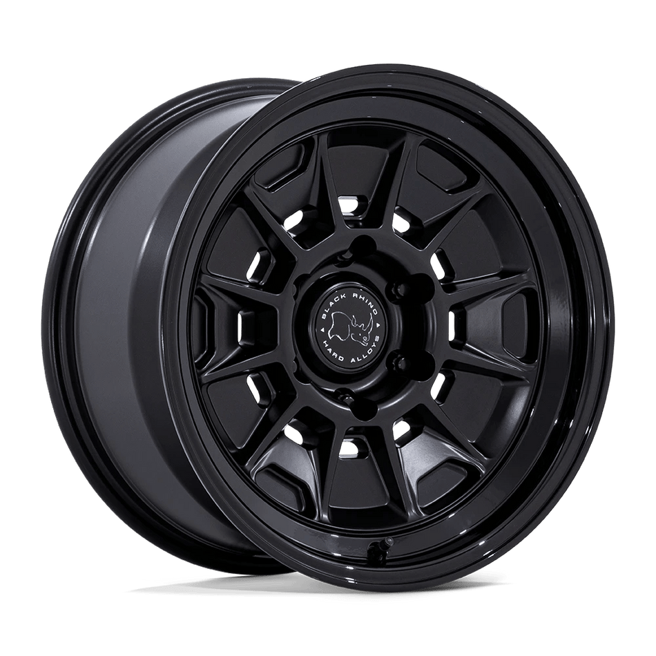Black Rhino Hard Alloys BR021 MONDO 17x9 ET-38 6x139.7 Matte Black w/ Gloss Black Lip
