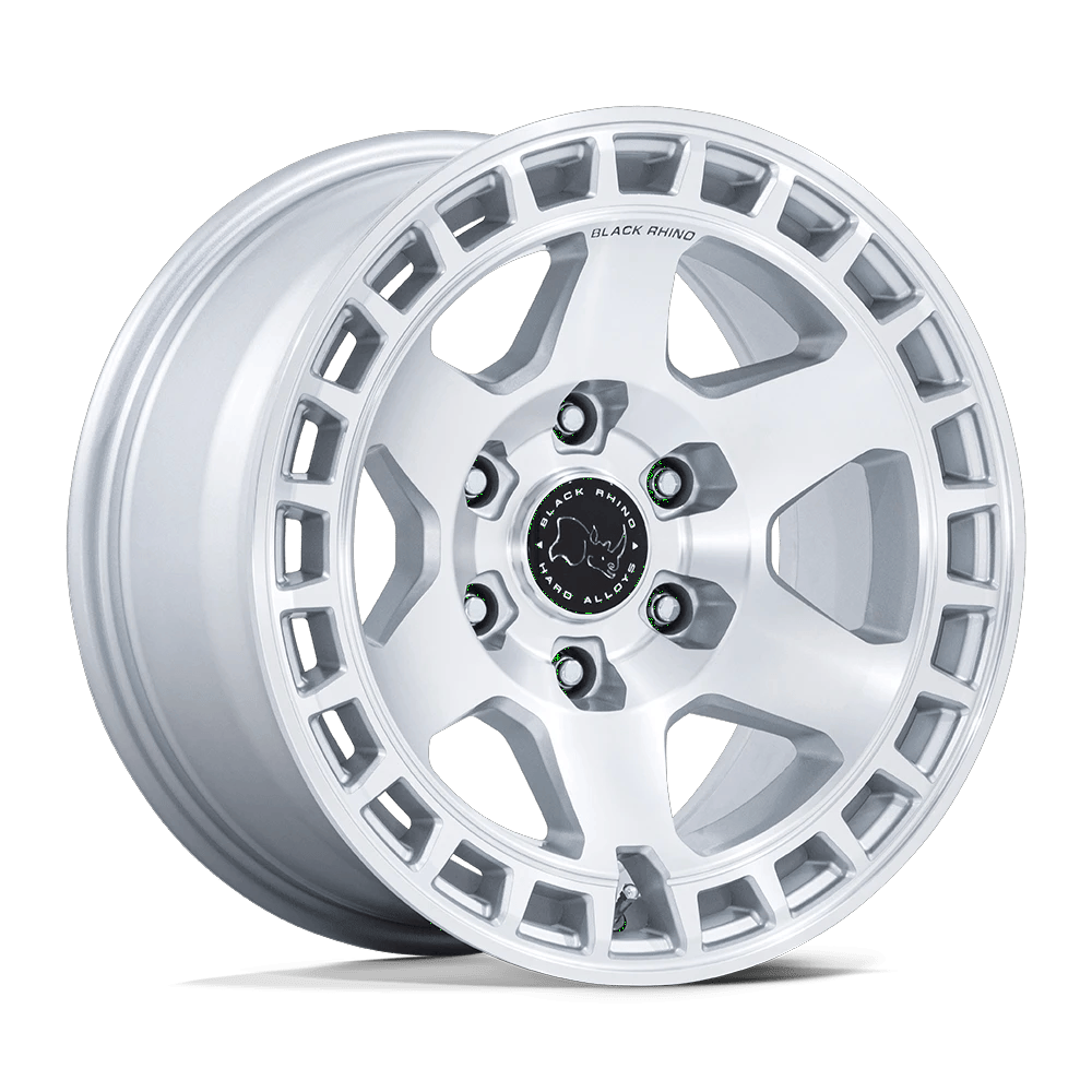 Black Rhino Hard Alloys BR022 BAHARI 17x8.5 ET0 6x135 Gloss Silver w/ Machined Face