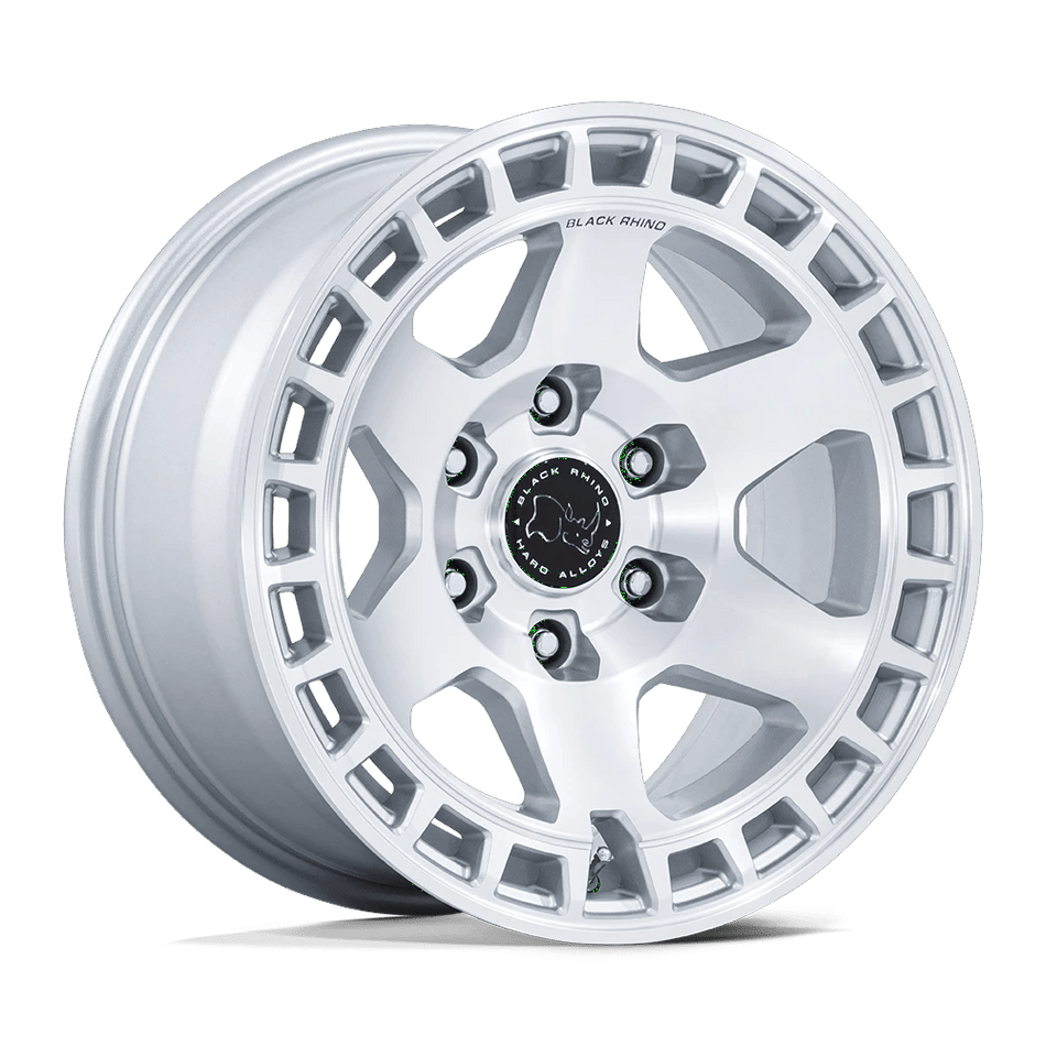 Black Rhino Hard Alloys BR022 BAHARI 17x8.5 ET0 6x135 Gloss Silver w/ Machined Face