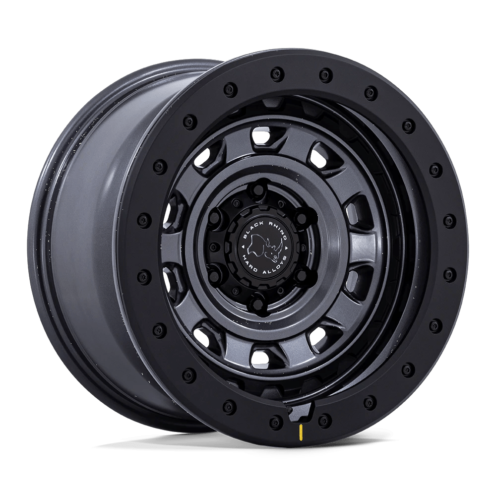 Black Rhino Hard Alloys BR023 XPLORER 17x9 ET1 6x135 Matte Gunmetal w/ Matte Black Lip
