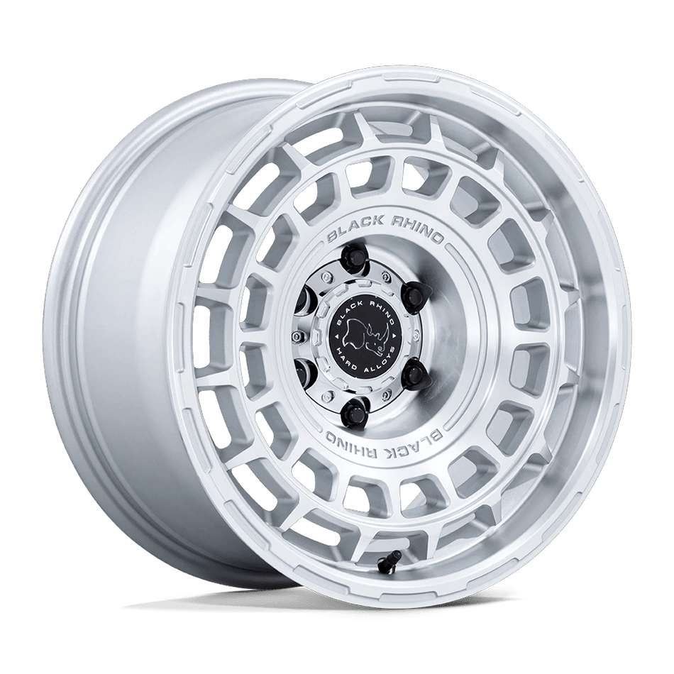 Black Rhino Hard Alloys BR024 AWOL 17x8.5 ET-10 6x135 Silver w/ Machined Face