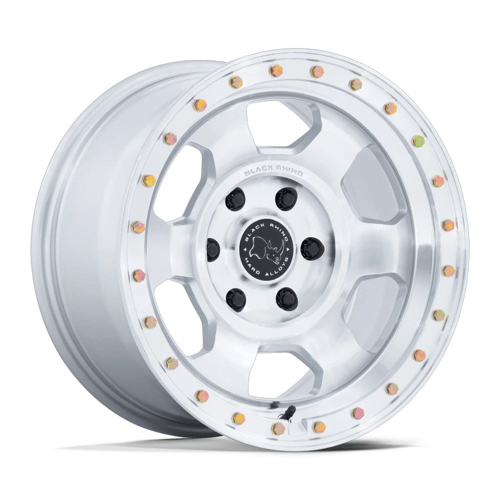 Black Rhino Hard Alloys BR029 TROOPER 17x8.5 ET0 6x135 Gloss Silver w/ Machined Face