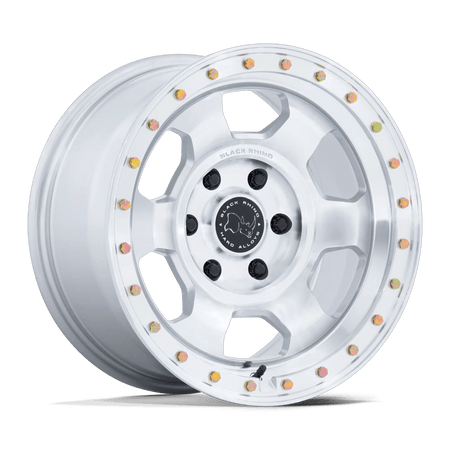 Black Rhino Hard Alloys BR029 TROOPER 17x8.5 ET-10 5x127 Gloss Silver w/ Machined Face