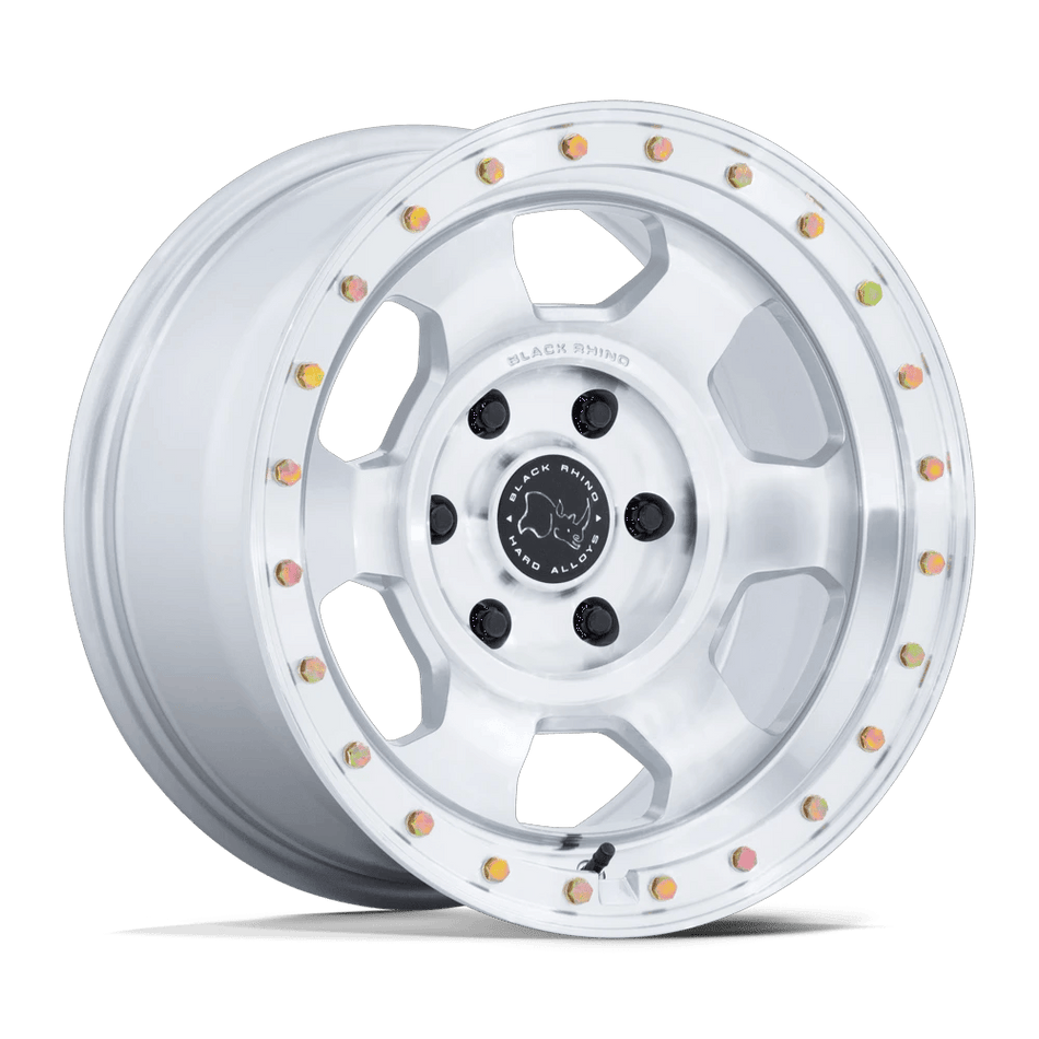 Black Rhino Hard Alloys BR029 TROOPER 17x8.5 ET-10 6x135 Gloss Silver w/ Machined Face